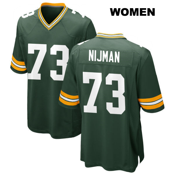 Yosh Nijman Green Bay Packers Home Womens Stitched Number 73 Green Game Football Jersey