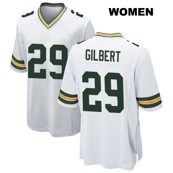 Zyon Gilbert Green Bay Packers Stitched Away Womens Number 29 White Game Football Jersey